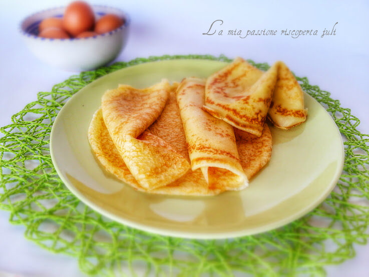 Crepes, uova, latte, farina
