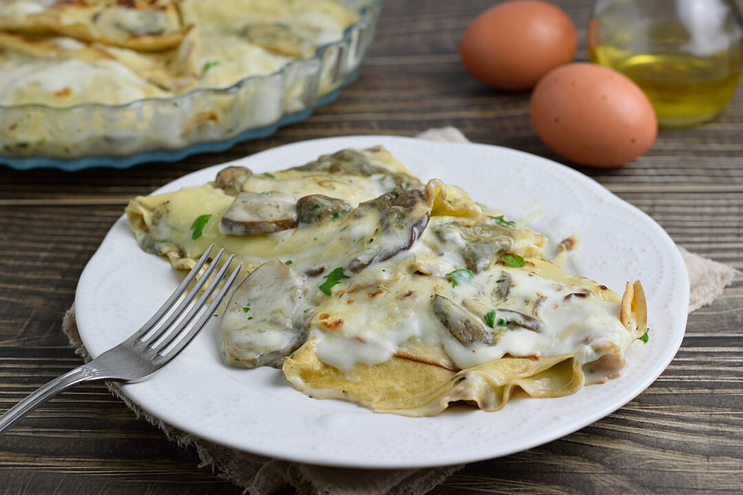 Crespelle ai funghi porcini e besciamella