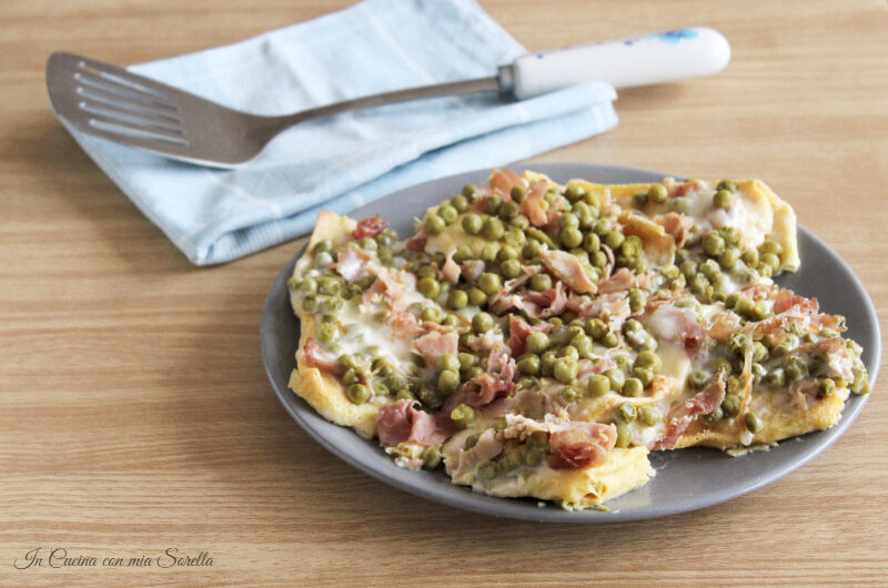 Crespelle al prosciutto cotto e piselli