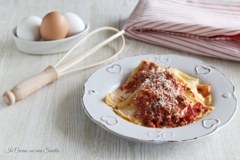 Crespelle al ragù – primo piatto al forno