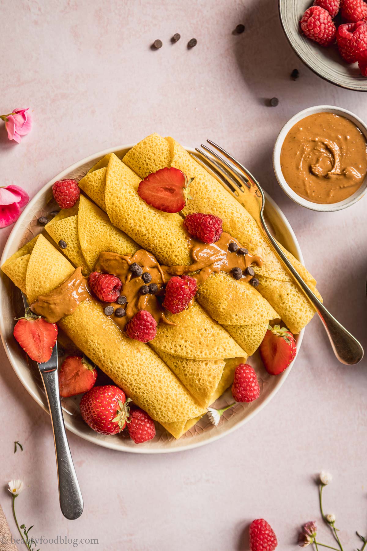 Crespelle con farina di ceci senza uova senza glutine | gf vegan chickpea crepes