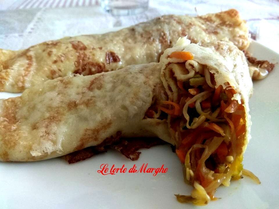 Crespelle con ripieno di verdure