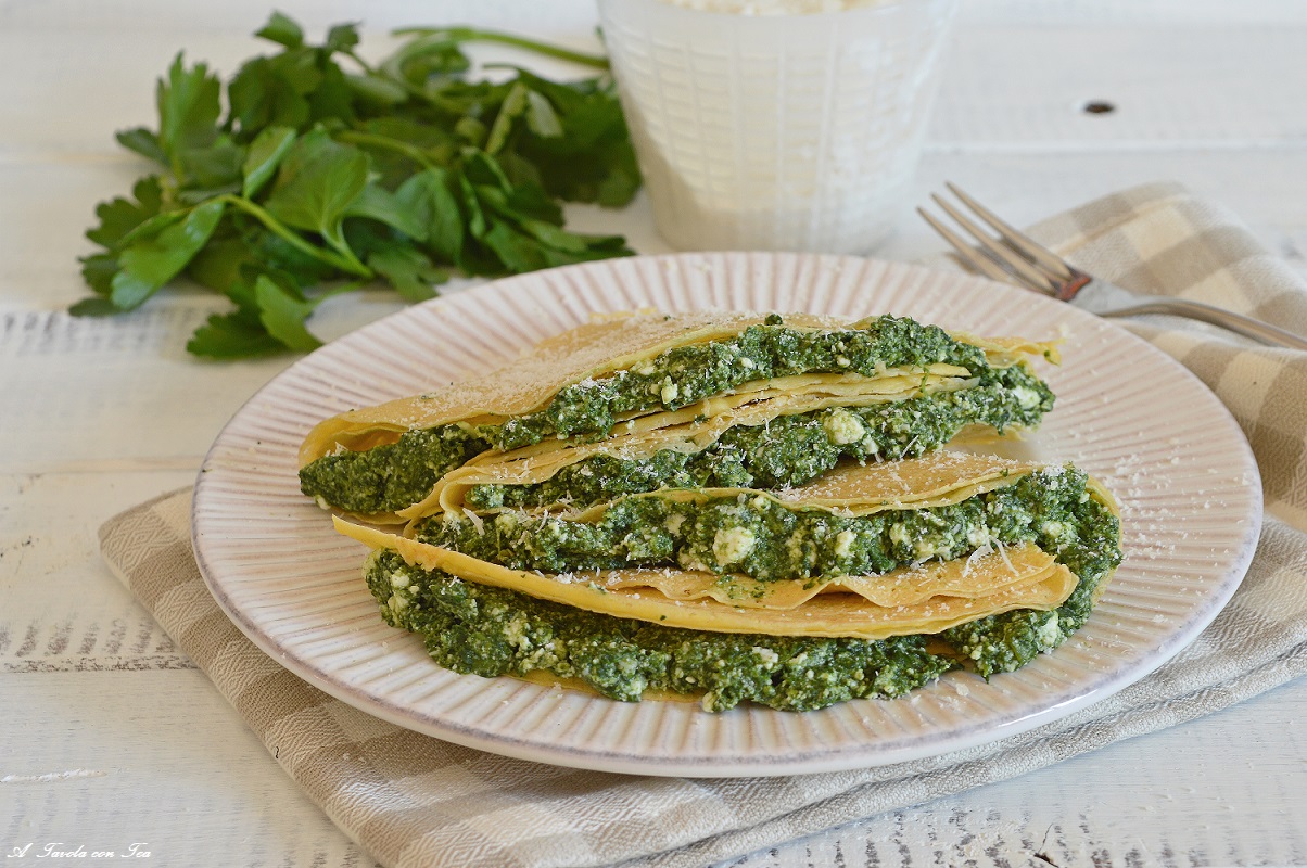 Crespelle (crepes) ricotta e spinaci