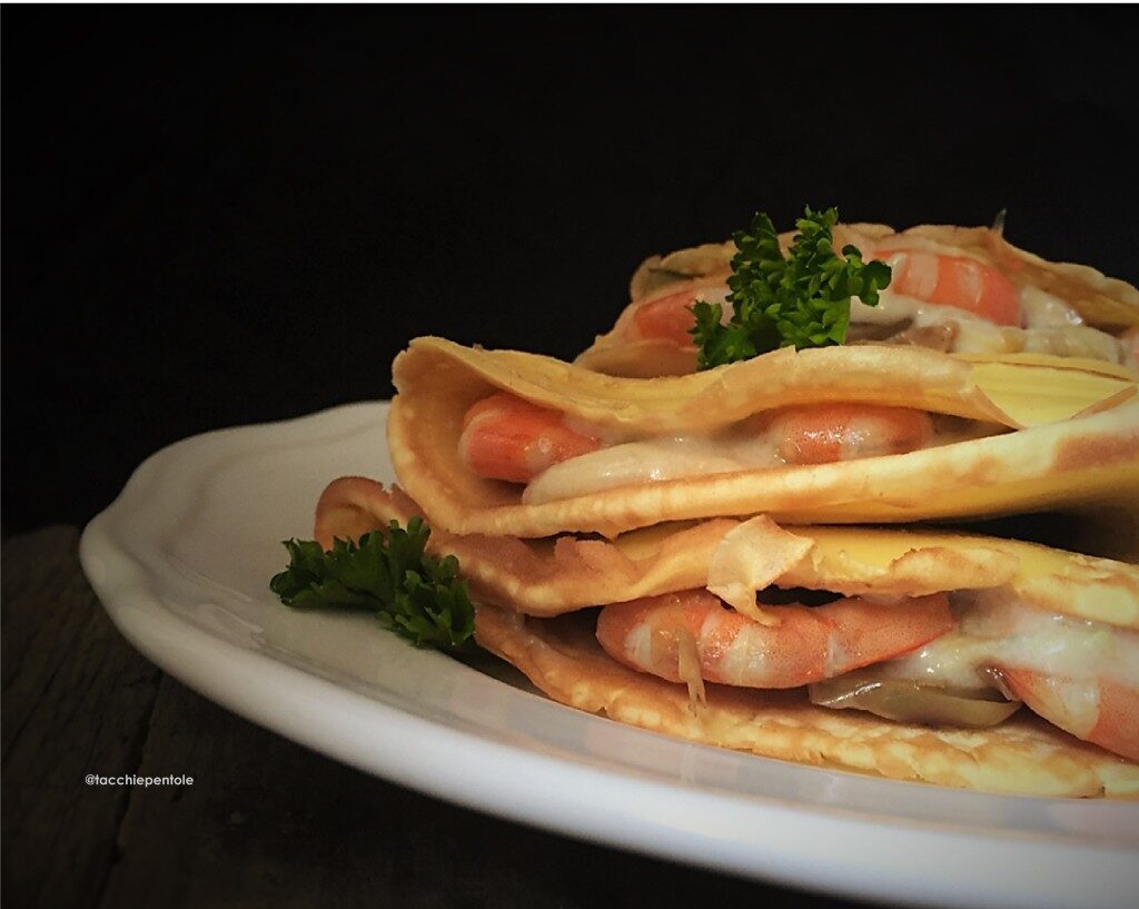 Crespelle gamberi e carciofi