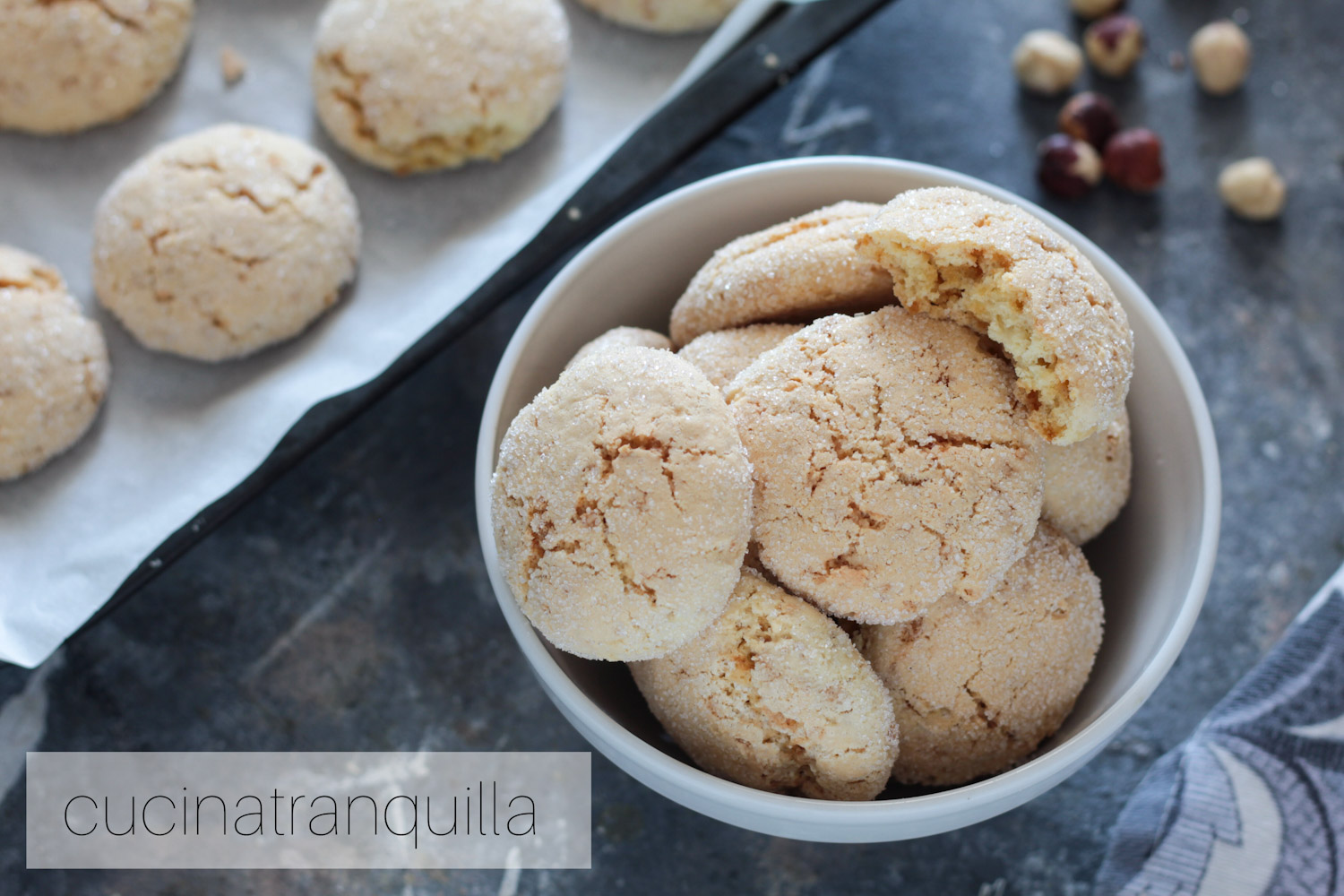 Crinkles cookies alle nocciole