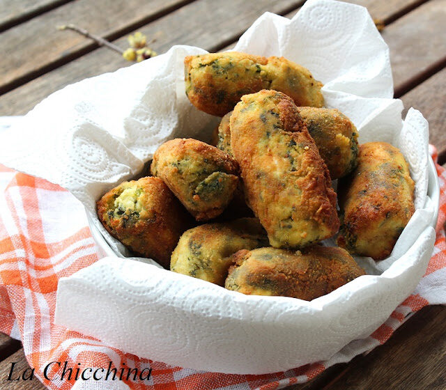 Crocchette con patate, spinaci e ricotta