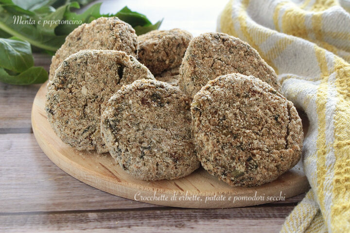 Crocchette di erbette, patate e pomodori secchi