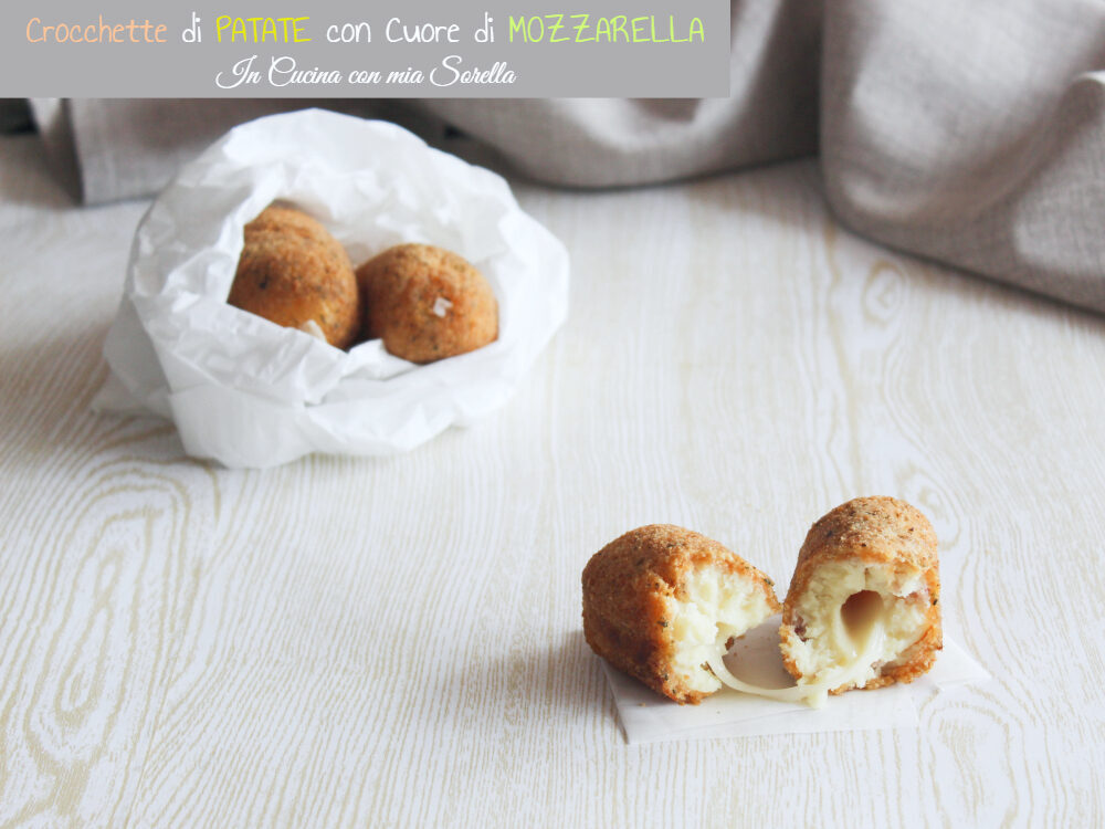 Crocchette di patate con cuore di mozzarella