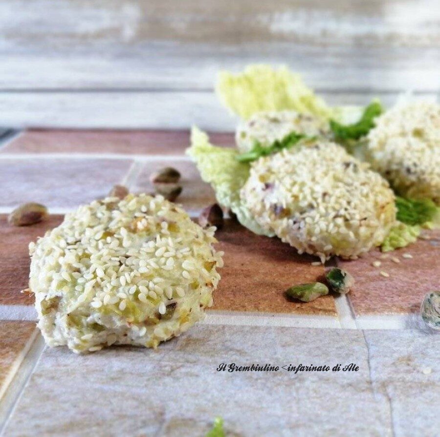 Crocchette di ricotta verza e pistacchi