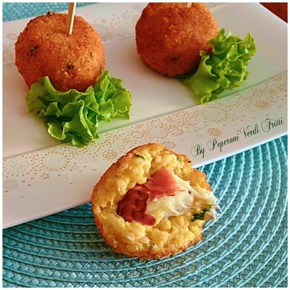 Crocchette di riso con provola e speck