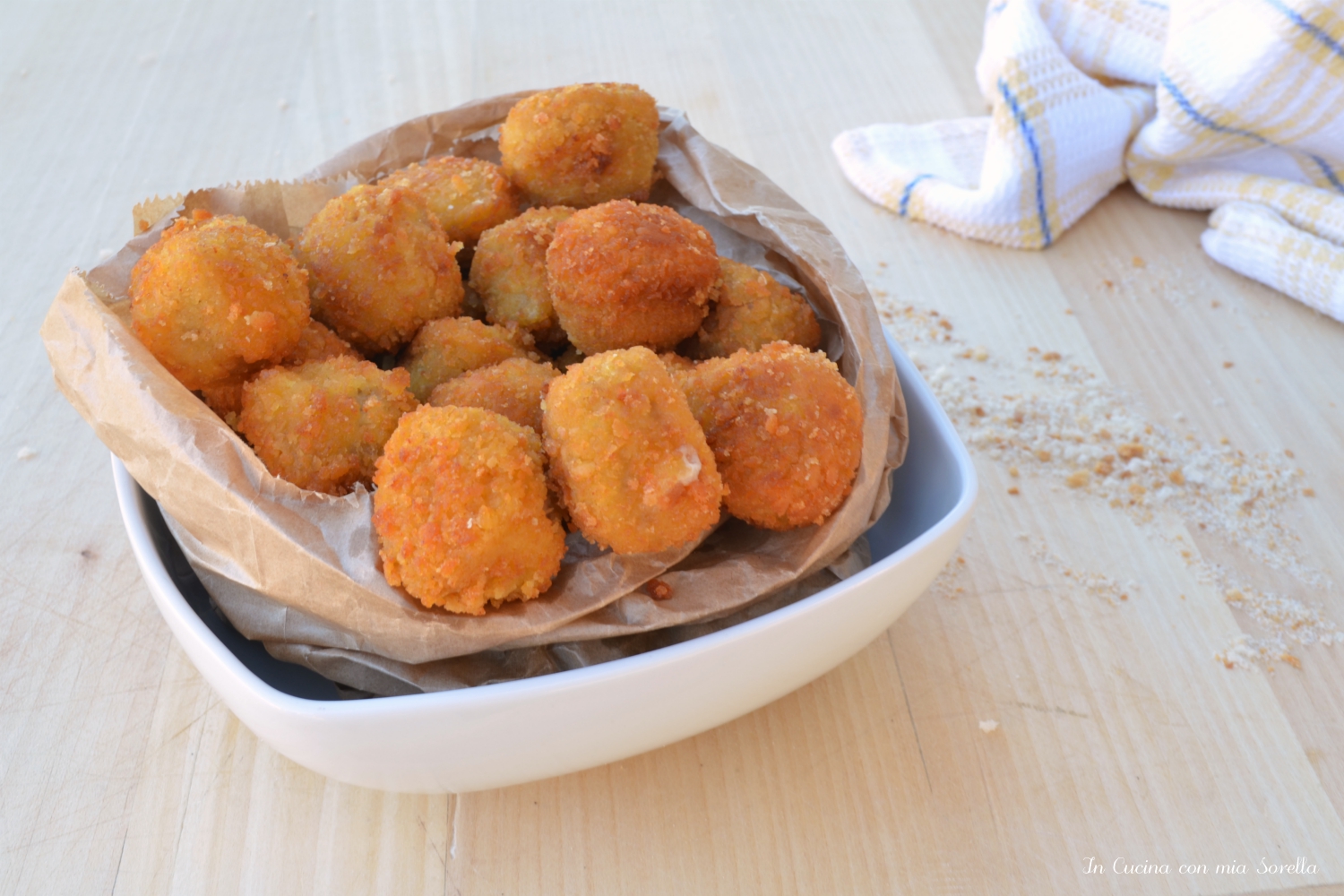 Crocchette di tacchino e formaggio fritte