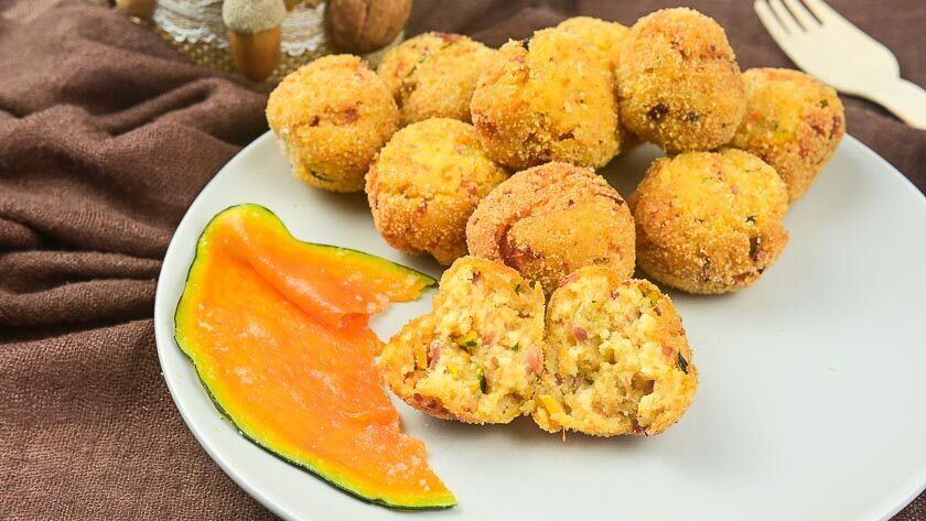 Crocchette di zucca, patate e speck