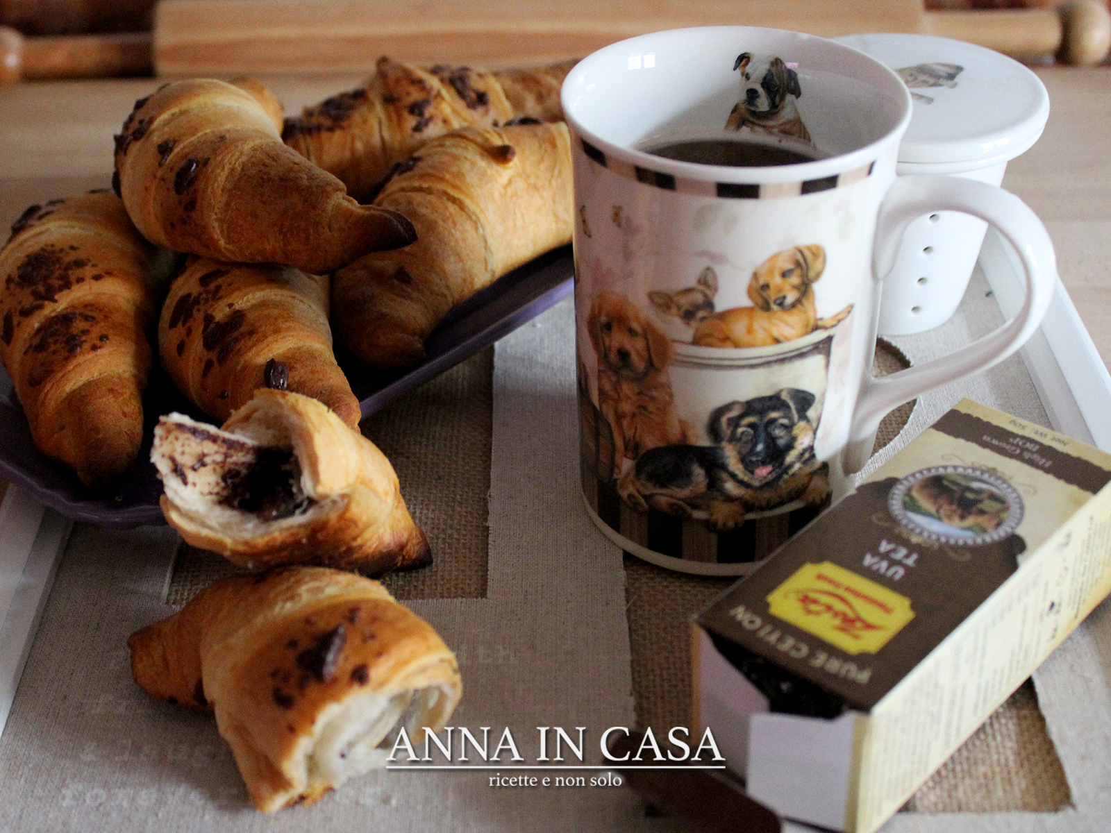 Croissant con cioccolato extrafondente