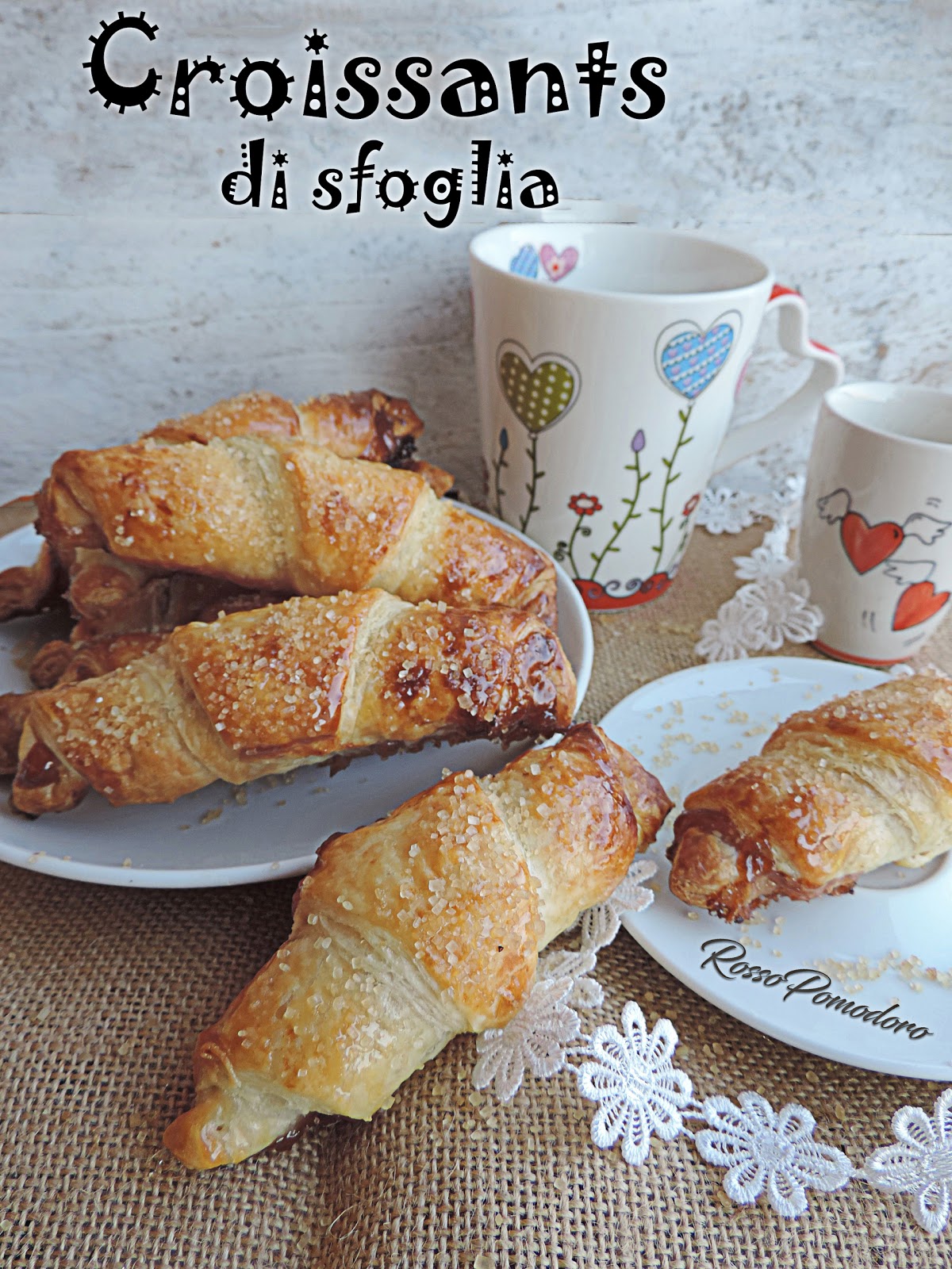 Croissants di sfoglia dolci