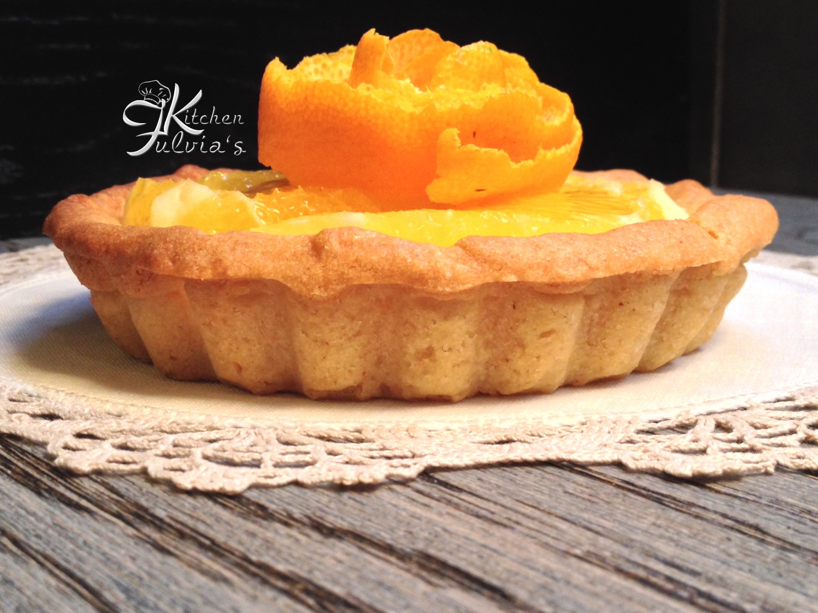 Crostata al burro d’arachidi e crema all’arancia