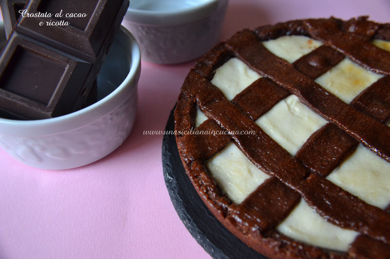 Crostata al cacao e ricotta