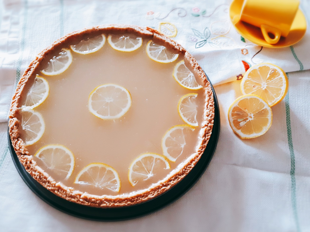 Crostata al limone senza uova e burro