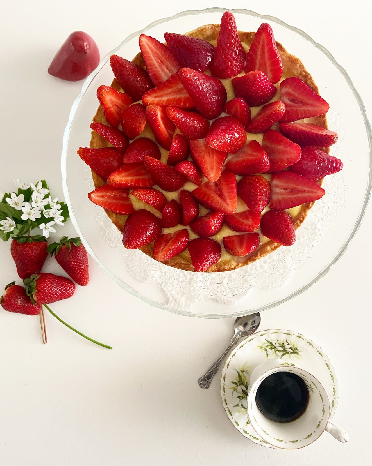 Crostata alla crema con fragole