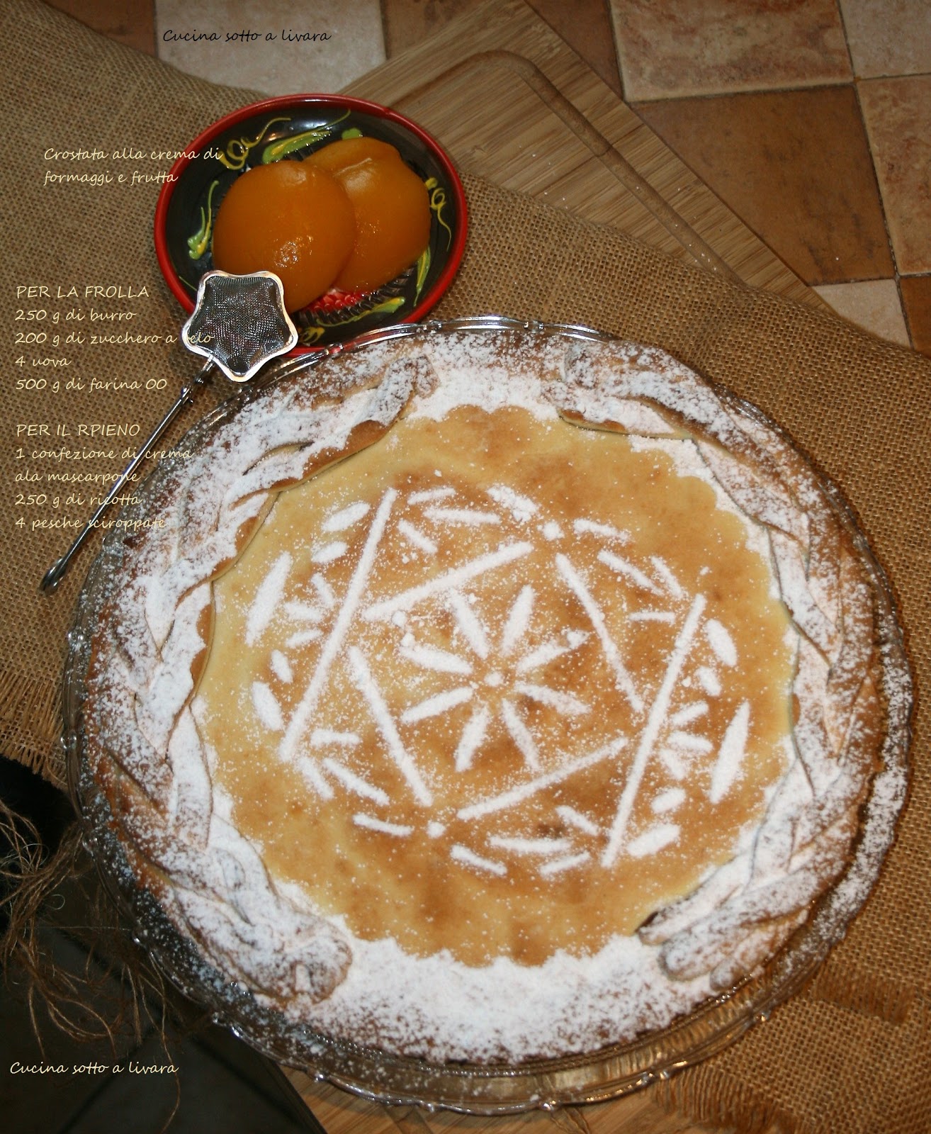 Crostata alla crema di formaggio e frutta