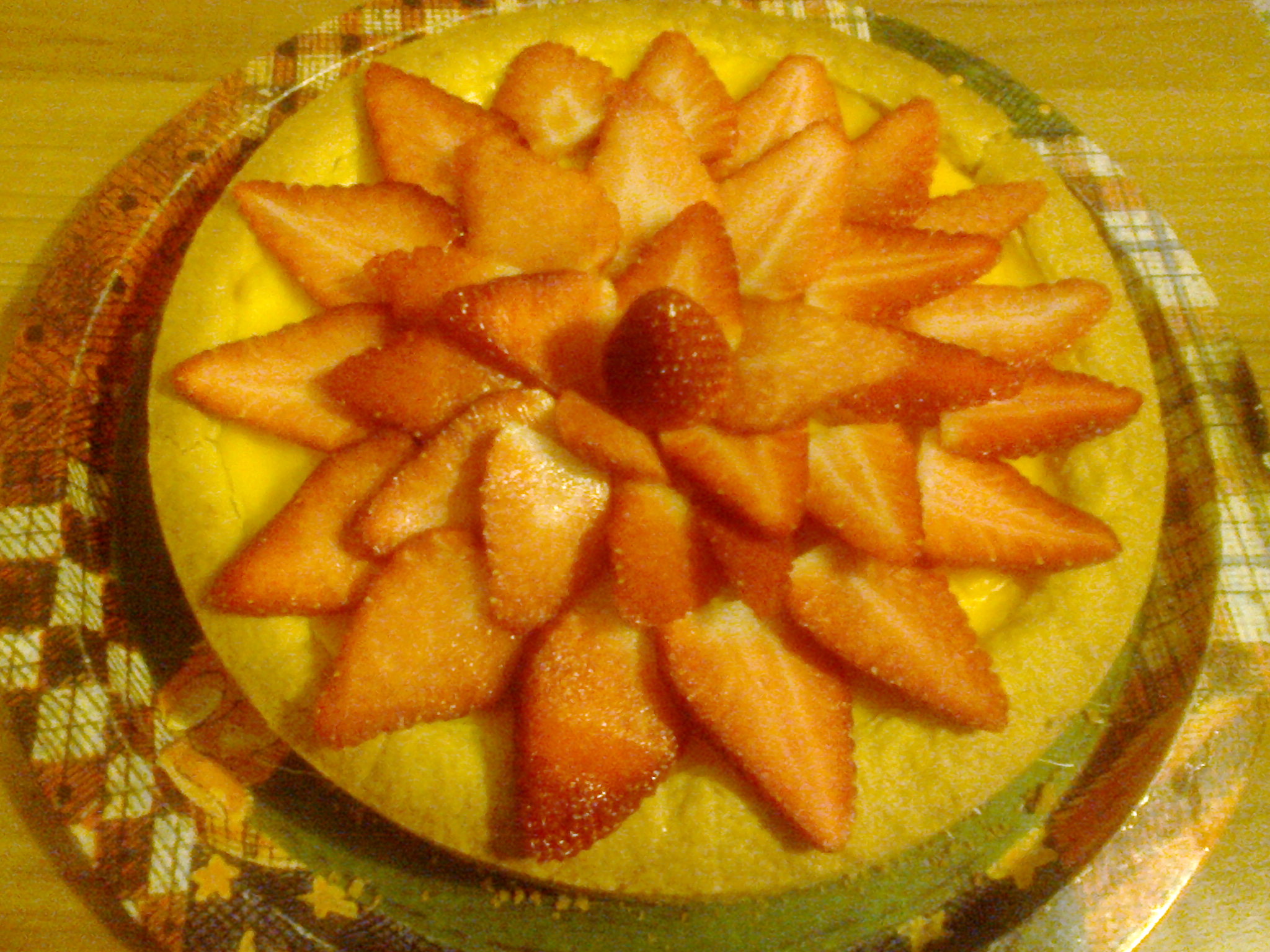 Crostata alla crema e fragole