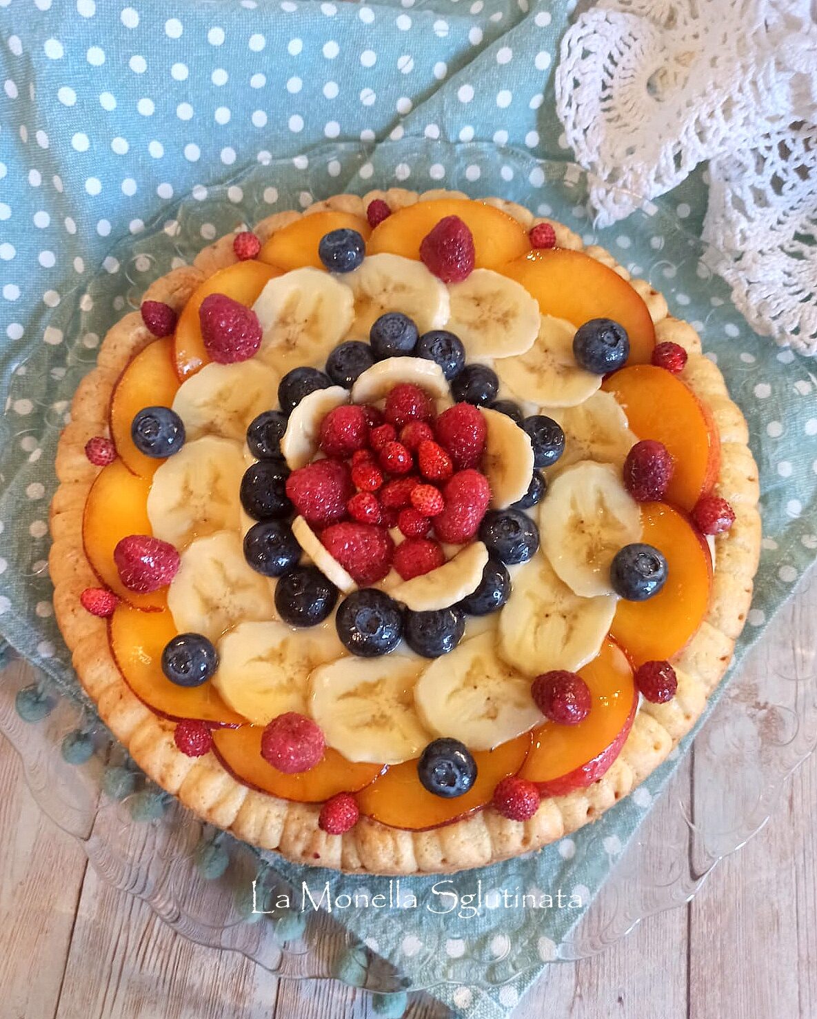 Crostata alla frutta con crema senza glutine