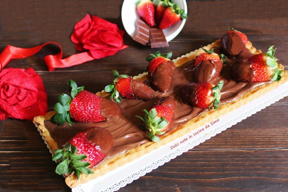 Crostata alla nutella e fragole