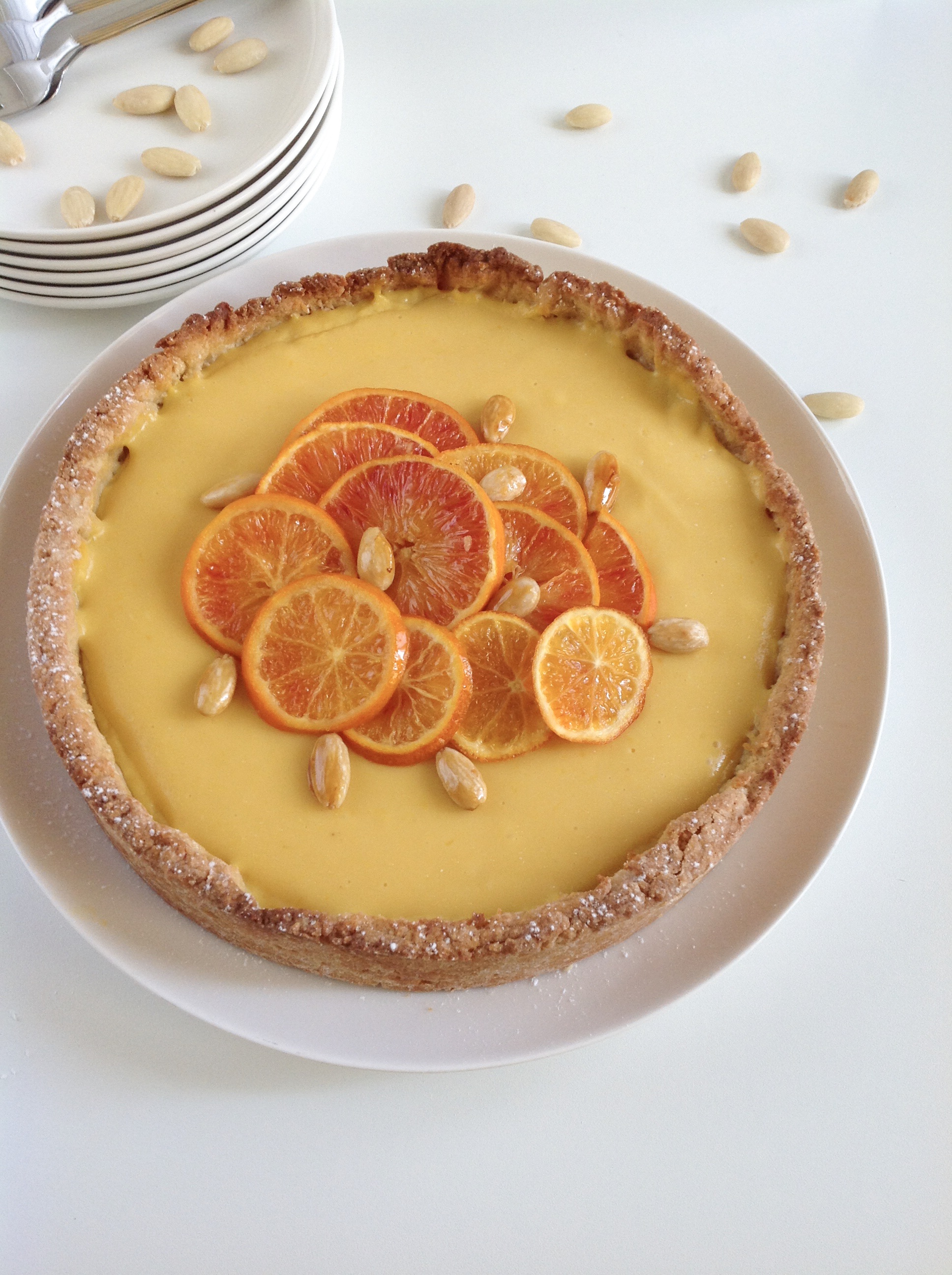 Crostata alle arance caramellate