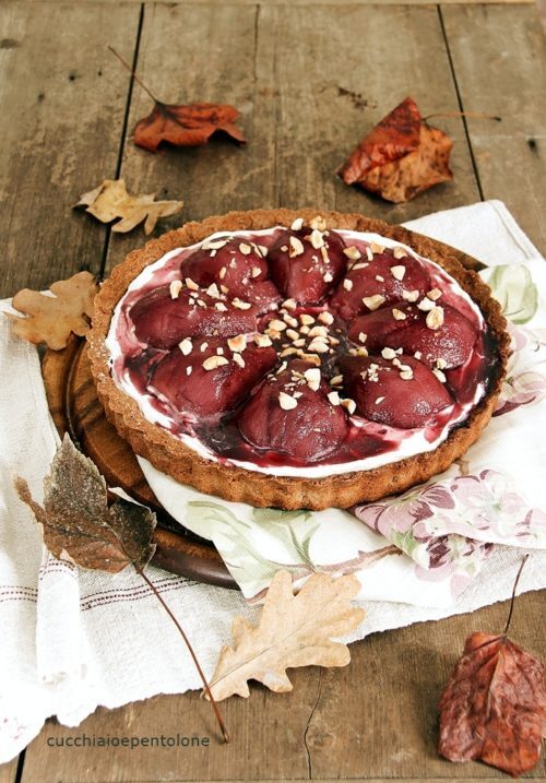 Crostata alle castagne, pere e vin brulé