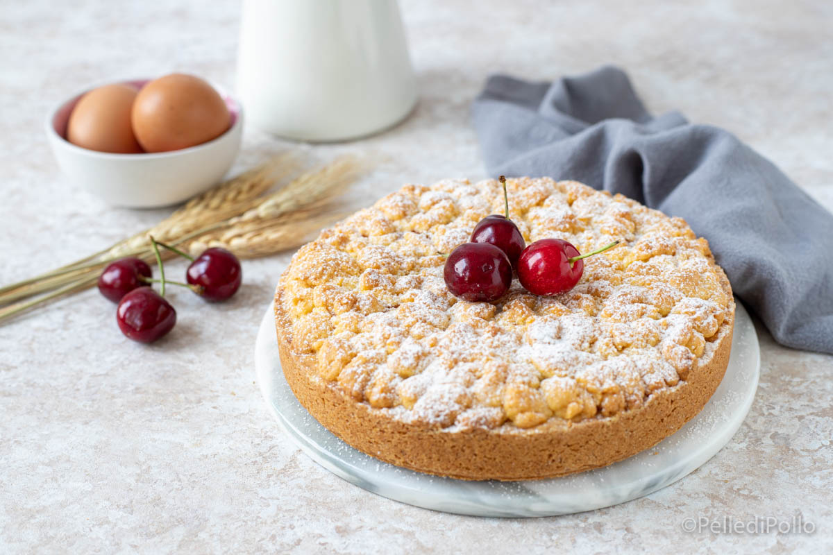Crostata alle ciliegie sbriciolata