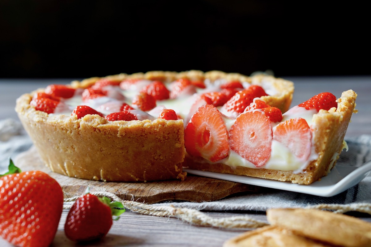 Crostata alle fragole e cioccolato bianco