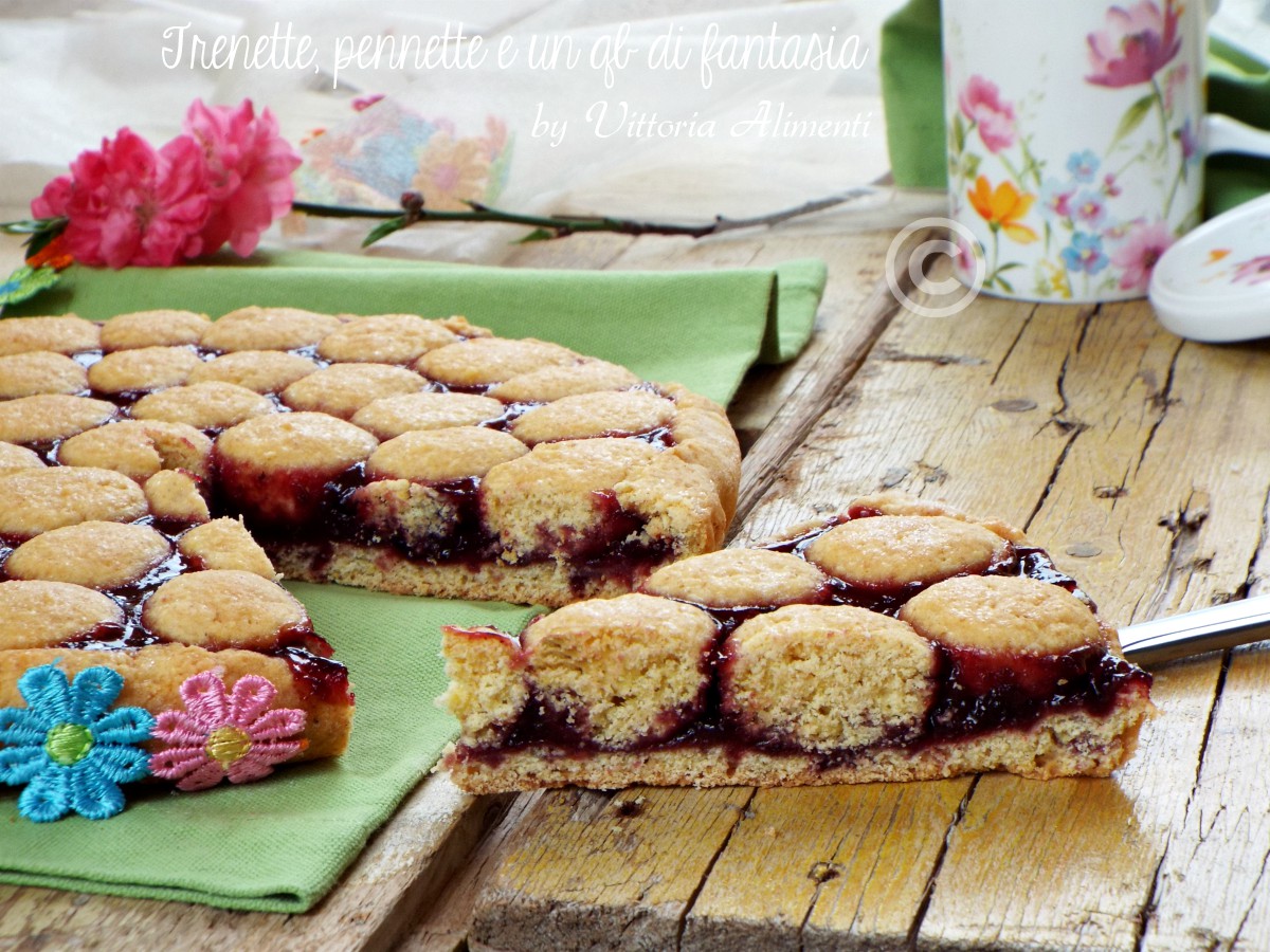 Crostata allo yogurt con marmellata di amarene