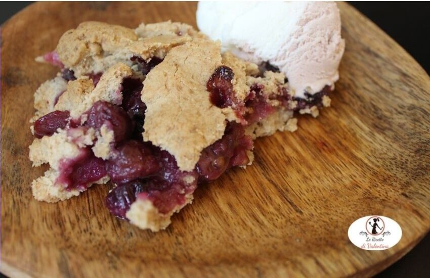 Crostata all’uva quagliano senza glutine in friggitrice ad aria