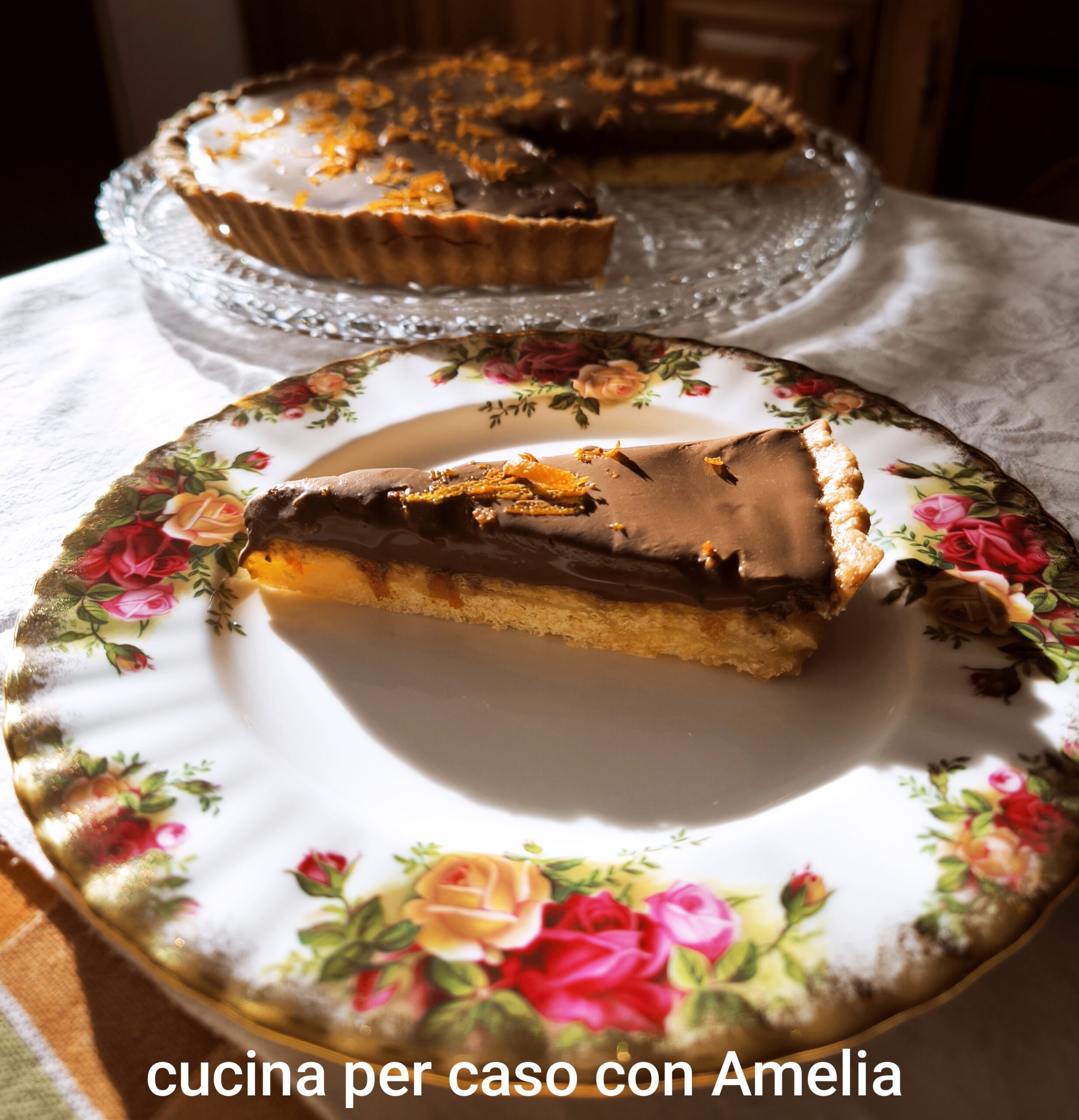 Crostata arancia e cioccolato, ricetta