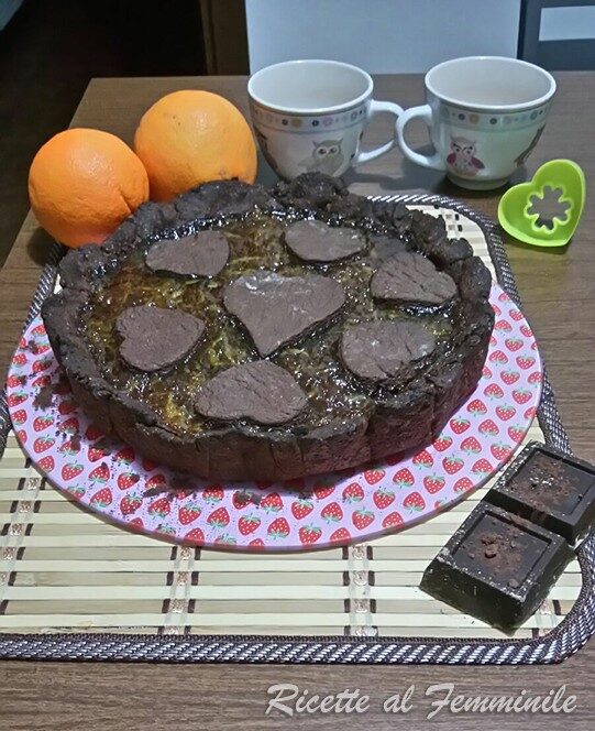 Crostata cioccolato e arancia