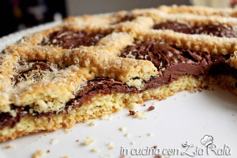 Crostata cocco e cioccolata