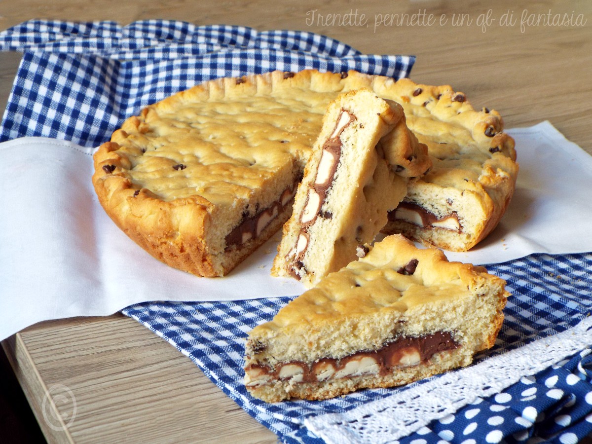 Crostata con barrette al latte
