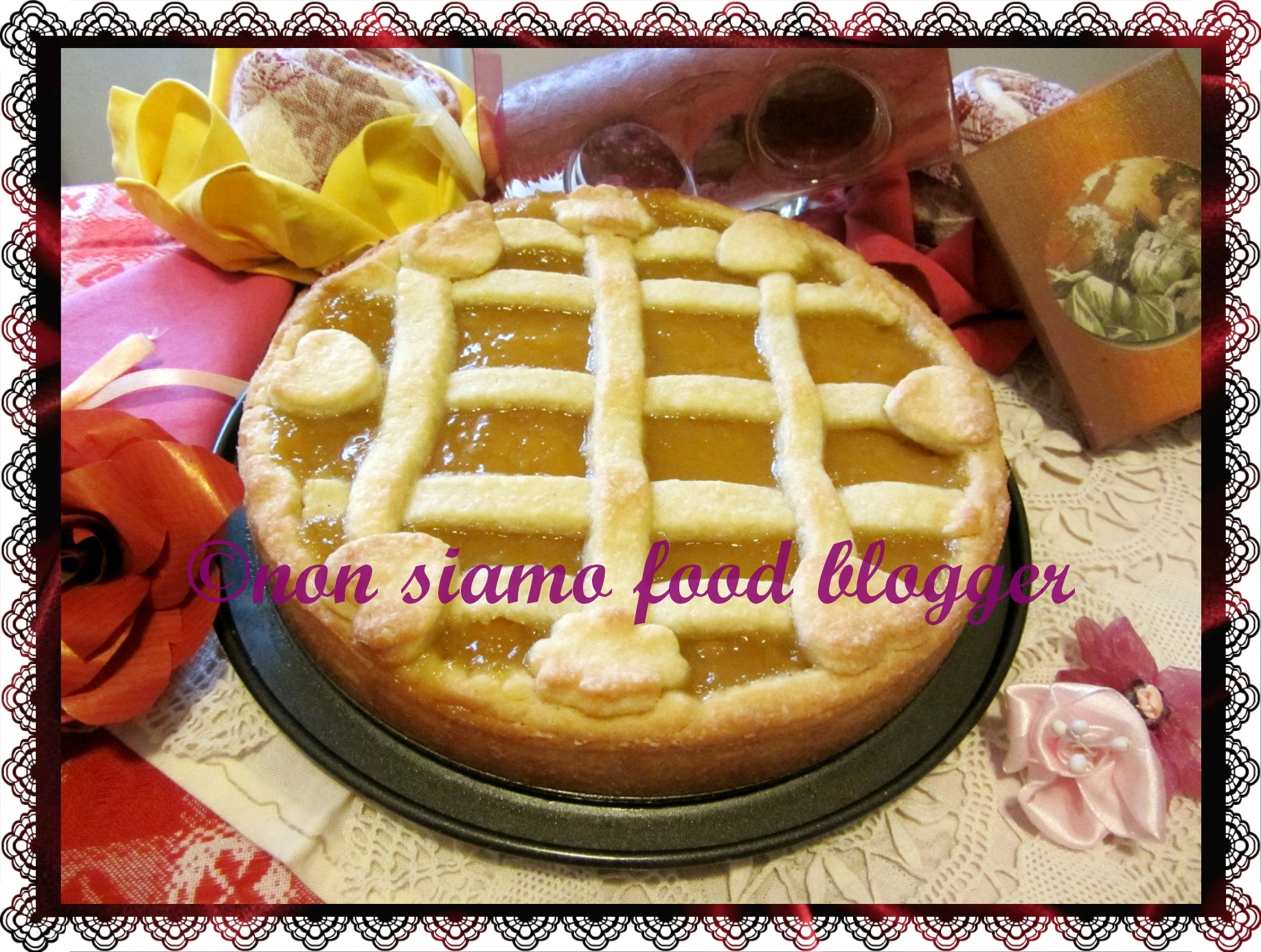 Crostata con composta di pesche