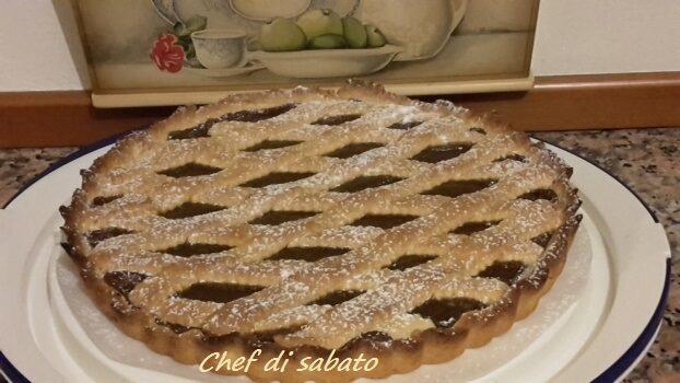 Crostata con crema alla liquirizia
