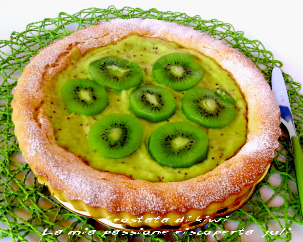Crostata con crema di kiwi