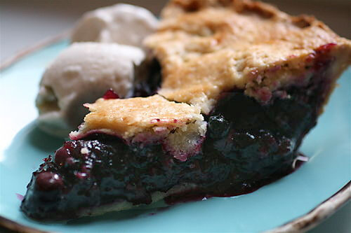 Crostata con crema di mirtilli e ricotta