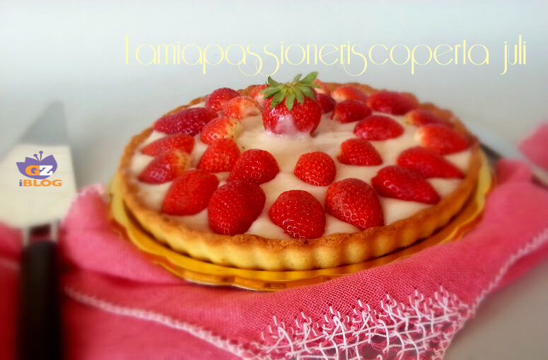 Crostata con crema e fragole