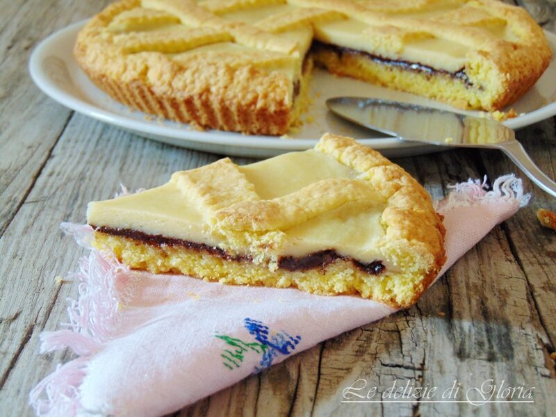 Crostata con crema e nutella