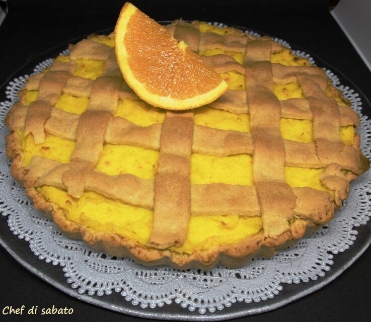 Crostata con crema pasticcera all’arancia