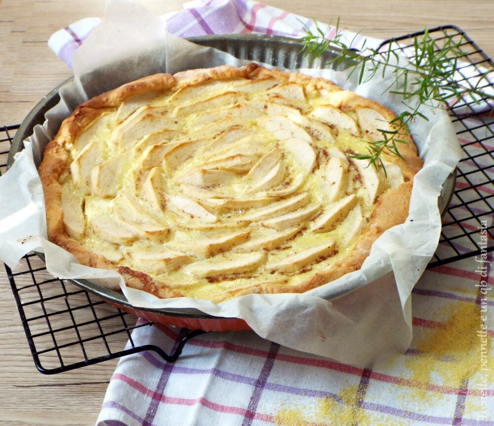 Crostata con farina di mais e mele