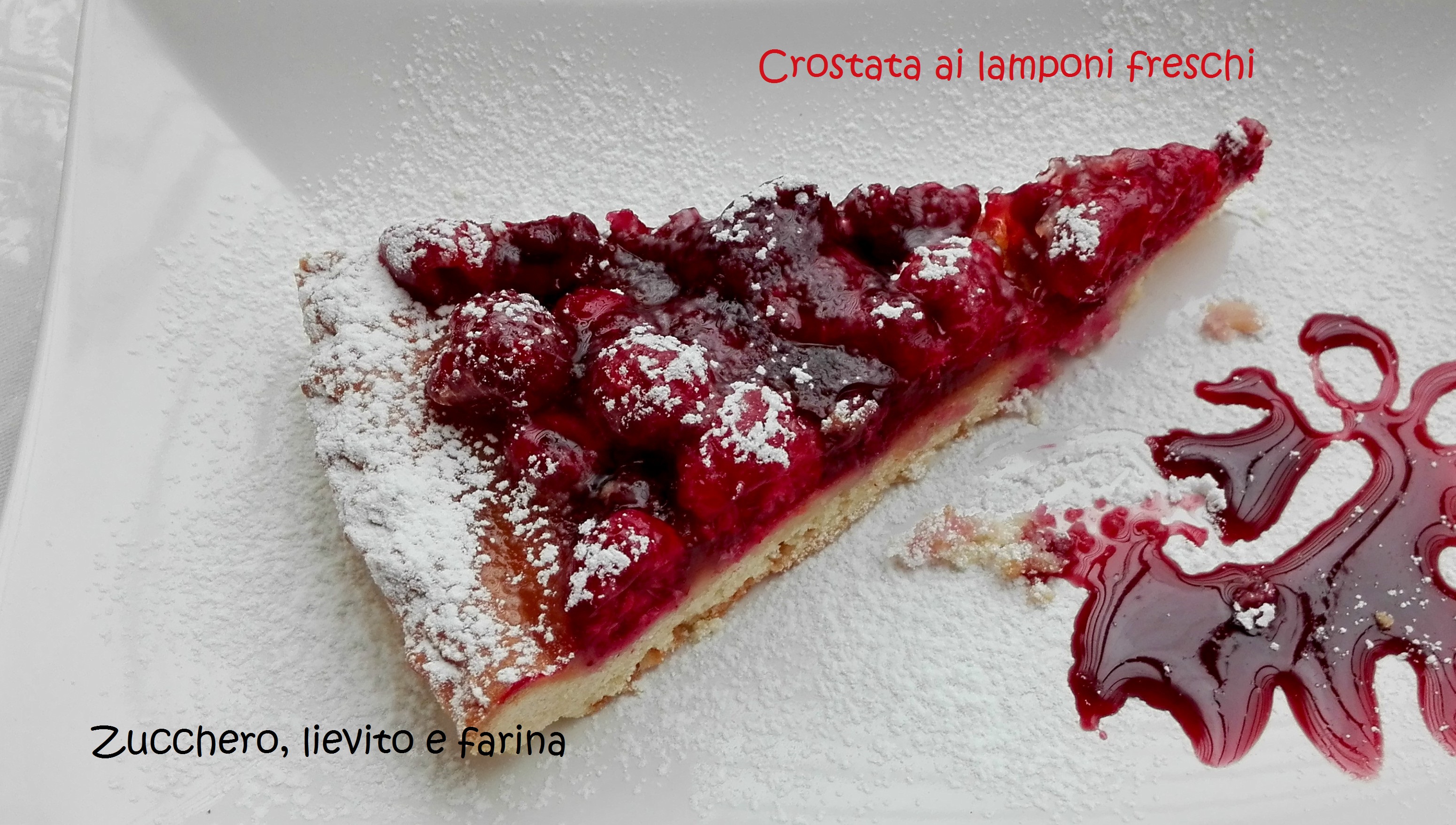 Crostata con lamponi freschi