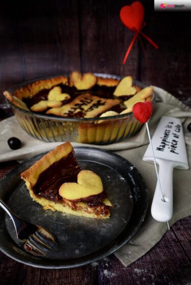 Crostata con marmellata di arance e ganache al cioccolato fondente
