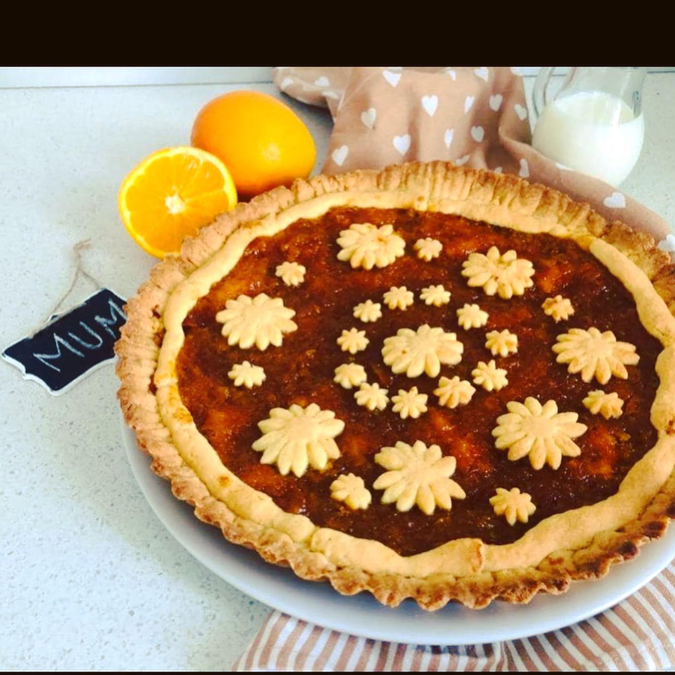 Crostata con marmellata di arance