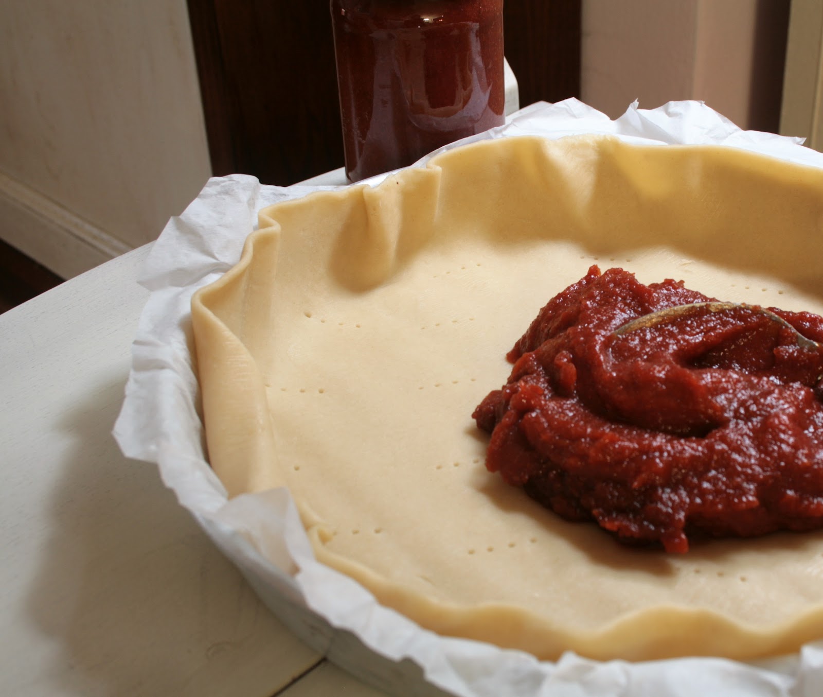 Crostata con marmellata di cotogne e mele