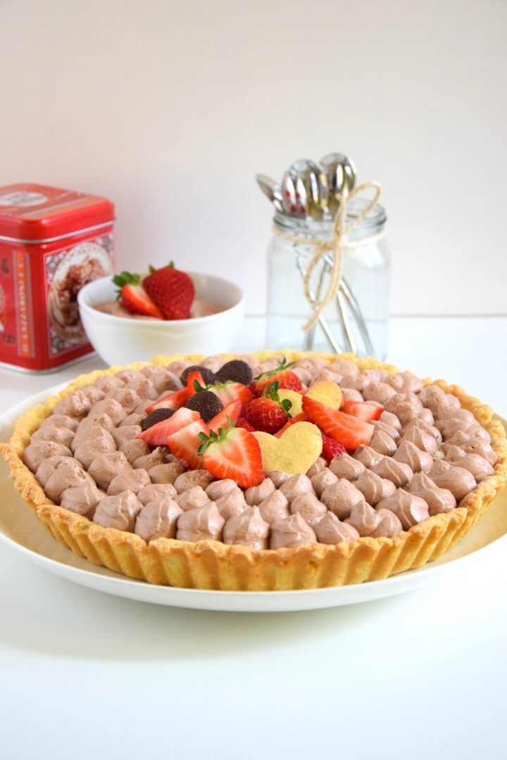 Crostata con mousse al cioccolato