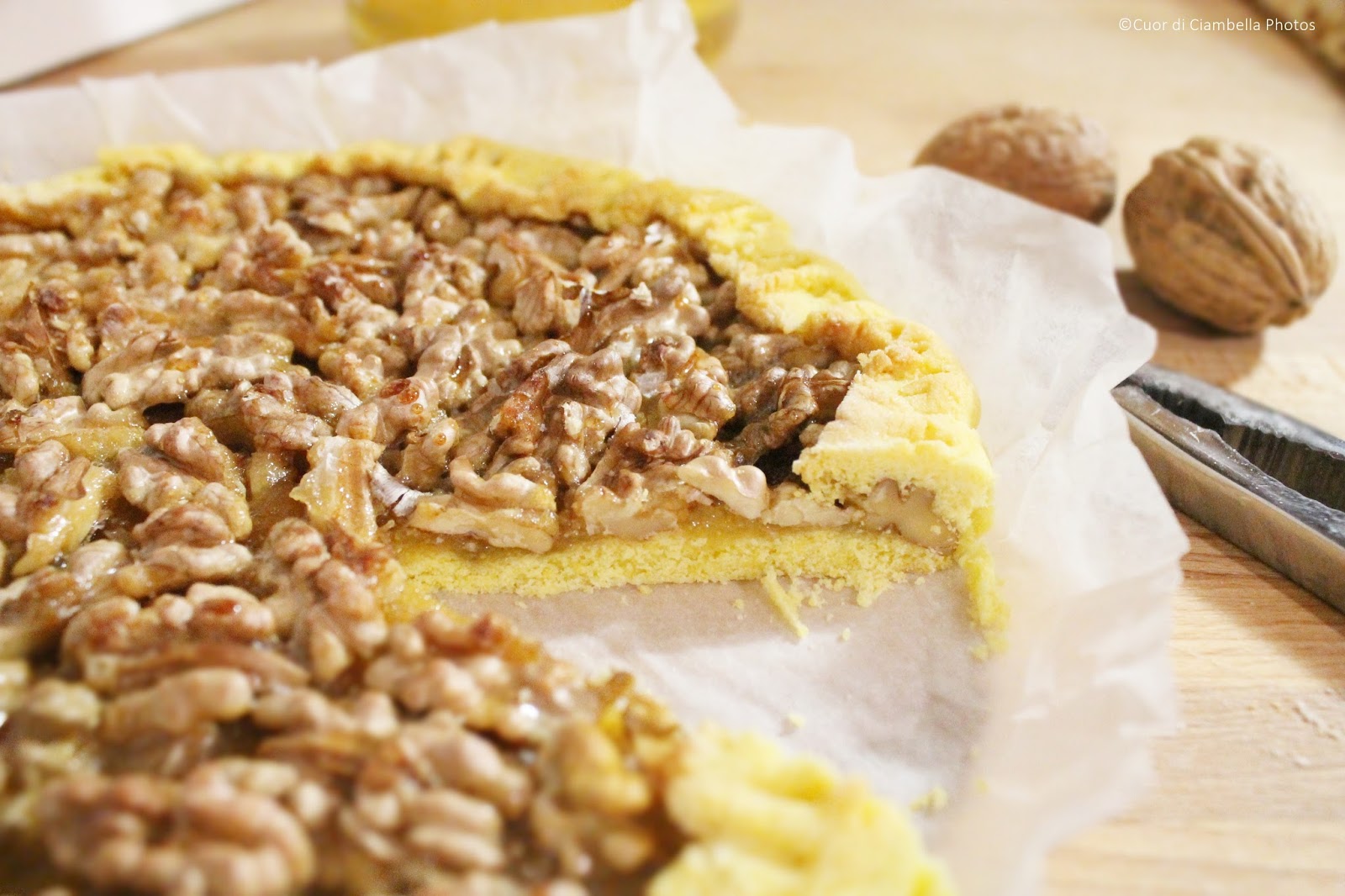 Crostata con noci e miele senzaglutine
